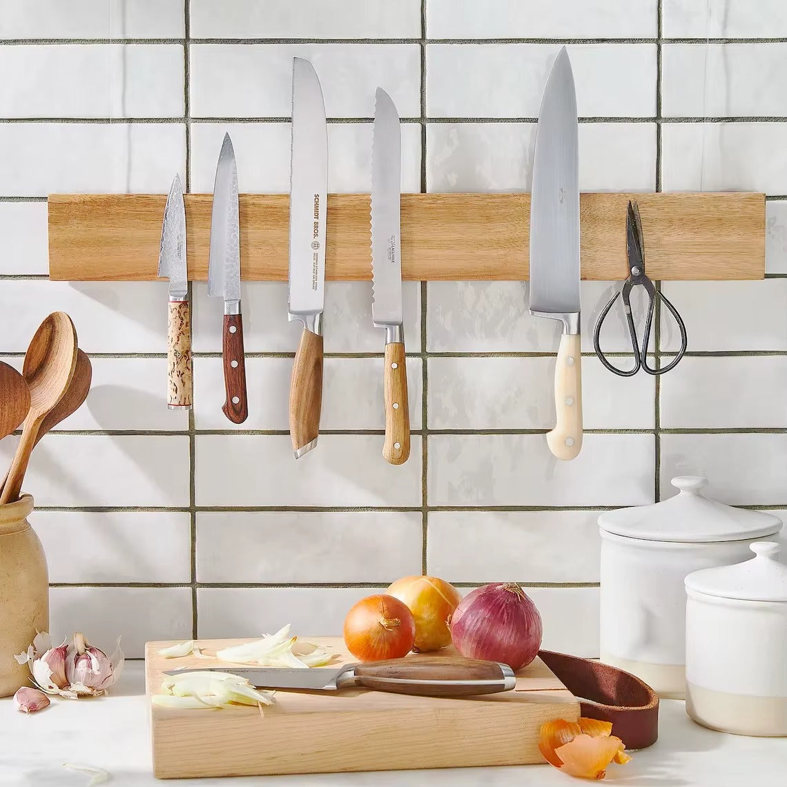 Magnetic Bamboo Knife Block Strip