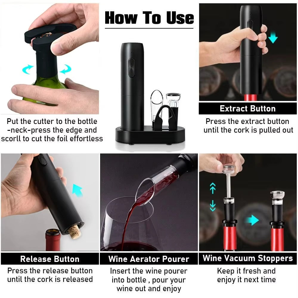 Automatic Electric Wine Opener Kit