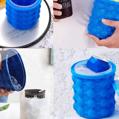 1pc-Silicone Ice Cube Maker Portable Bucket