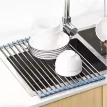 Over the Sink Roll Up Dish Rack