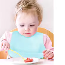 SiliconeBite Waterproof Baby Eating Bibs
