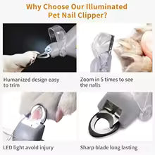 LED Lighted Pet Nail Clipper