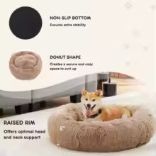 Calming Anxiety Shag Pet Bed