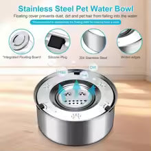 Splash-Free Floating Disk Dog Bowl