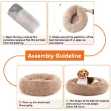 Calming Anxiety Shag Pet Bed