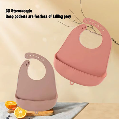 SiliconeBite Waterproof Baby Eating Bibs