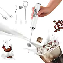 Electric Milk Frother Handheld Stand