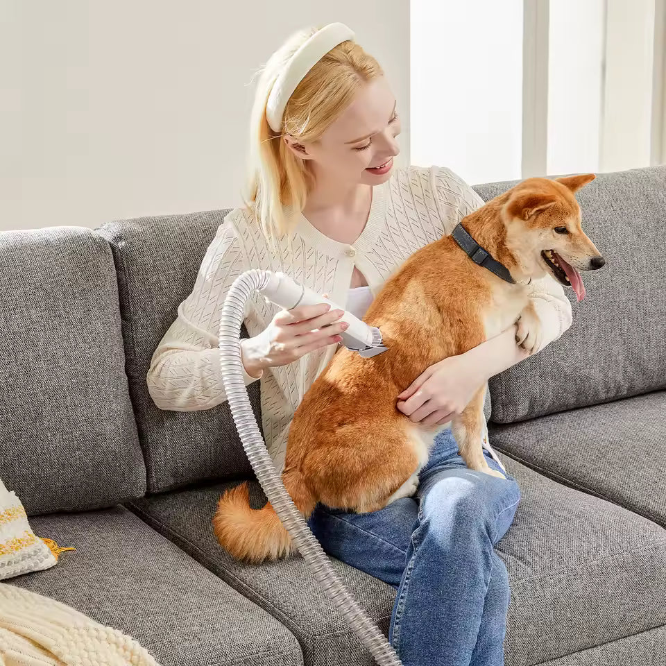 Pet Grooming Vacuum Clipper Kit