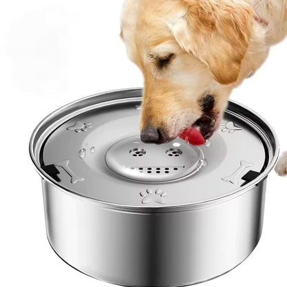 Splash-Free Floating Disk Dog Bowl