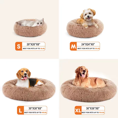 Calming Anxiety Shag Pet Bed
