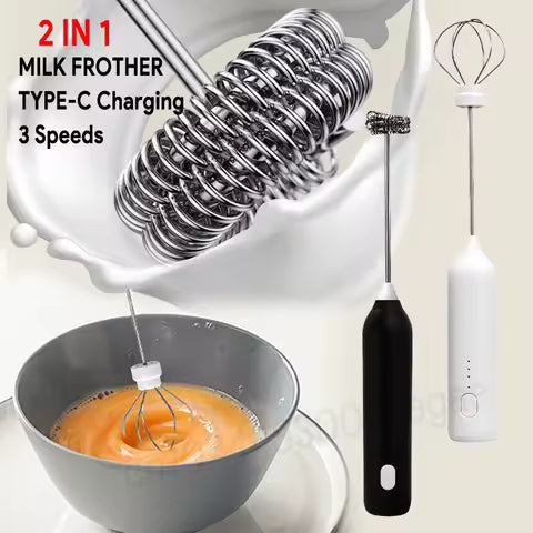 Electric Milk Frother Handheld Stand