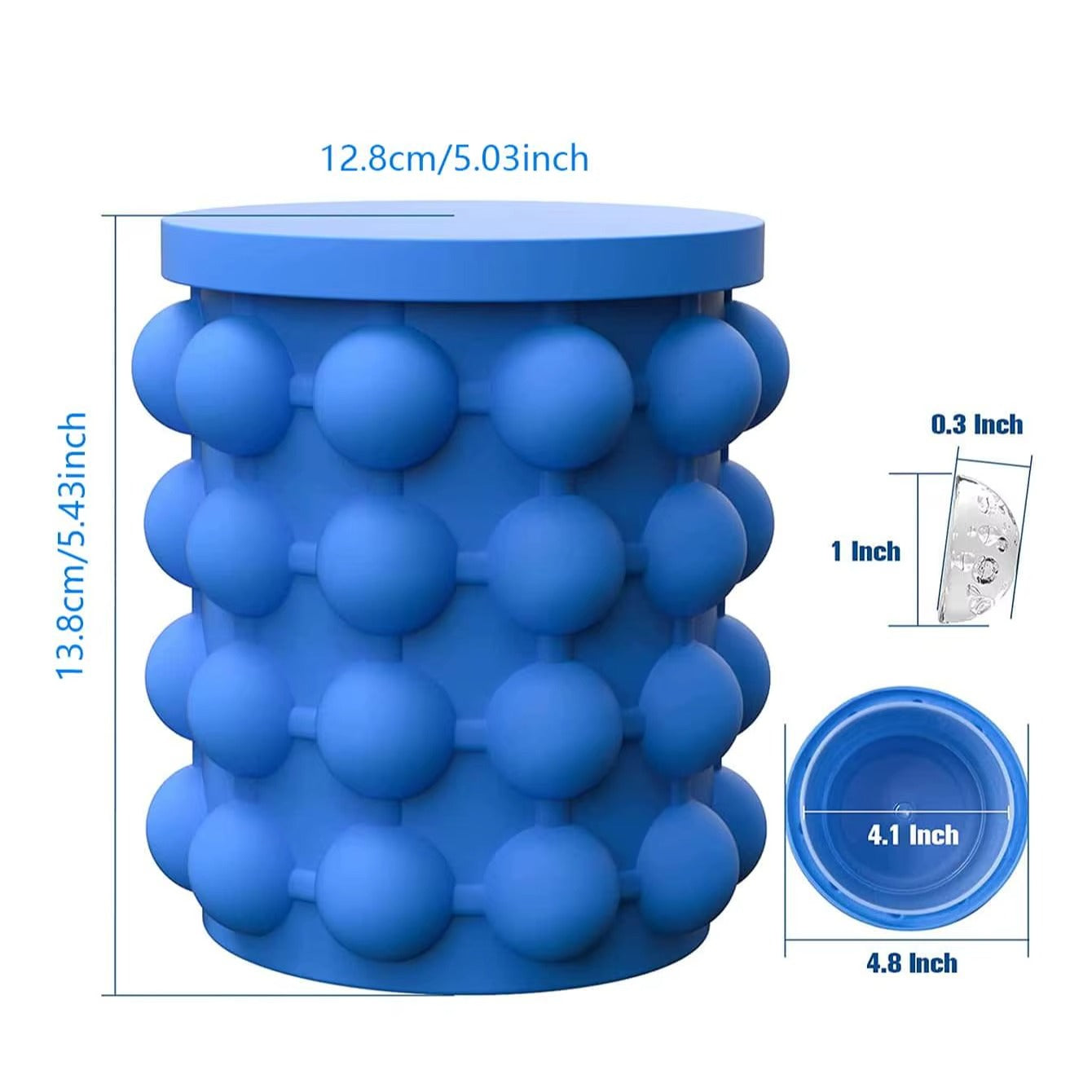 1pc-Silicone Ice Cube Maker Portable Bucket