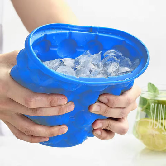 1pc-Silicone Ice Cube Maker Portable Bucket