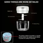 Mini Rechargeable Garlic Chopper 250ML - Image 4