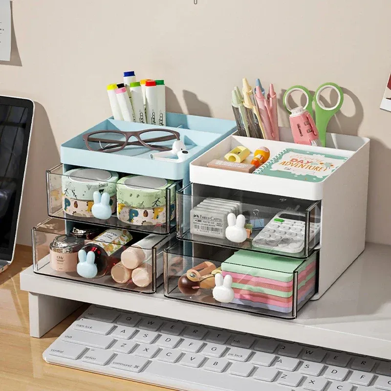 imgi_8_Saacb169bafec4a71b3639f23e4686075F_800x800 Small Desk Organizer with Drawer - Image 1